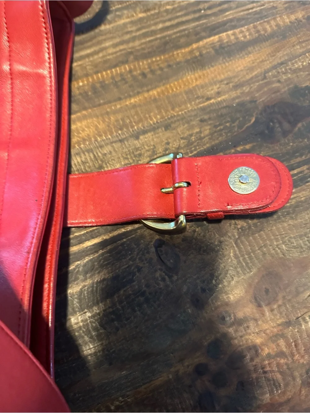 Vintage Coach Eldridge Hobo 4166 Red Leather Shoulder Bag 1997 USA